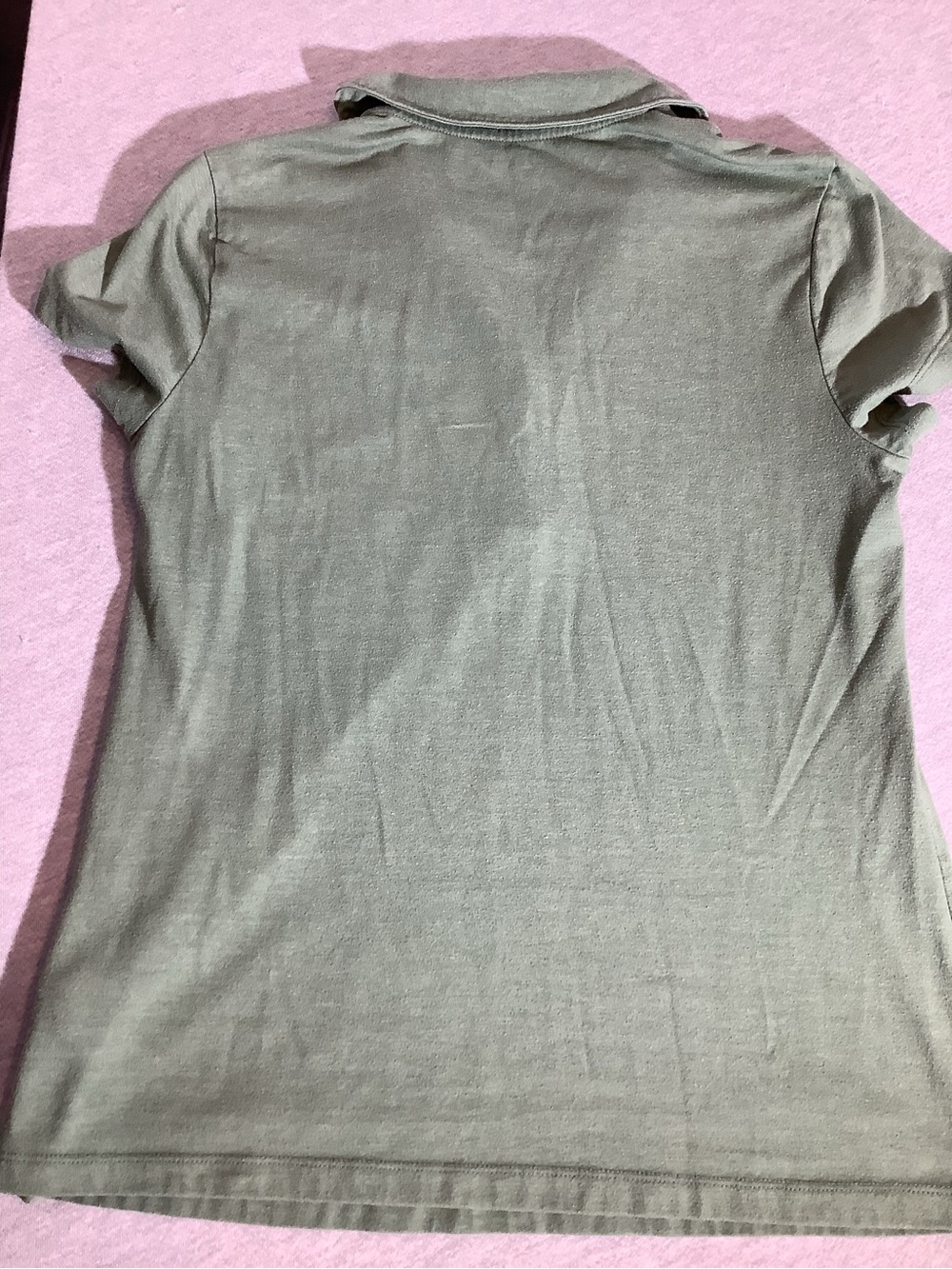 Y2K Green Polo Top with Floral Print Ladies Medium - Picture 4 of 4